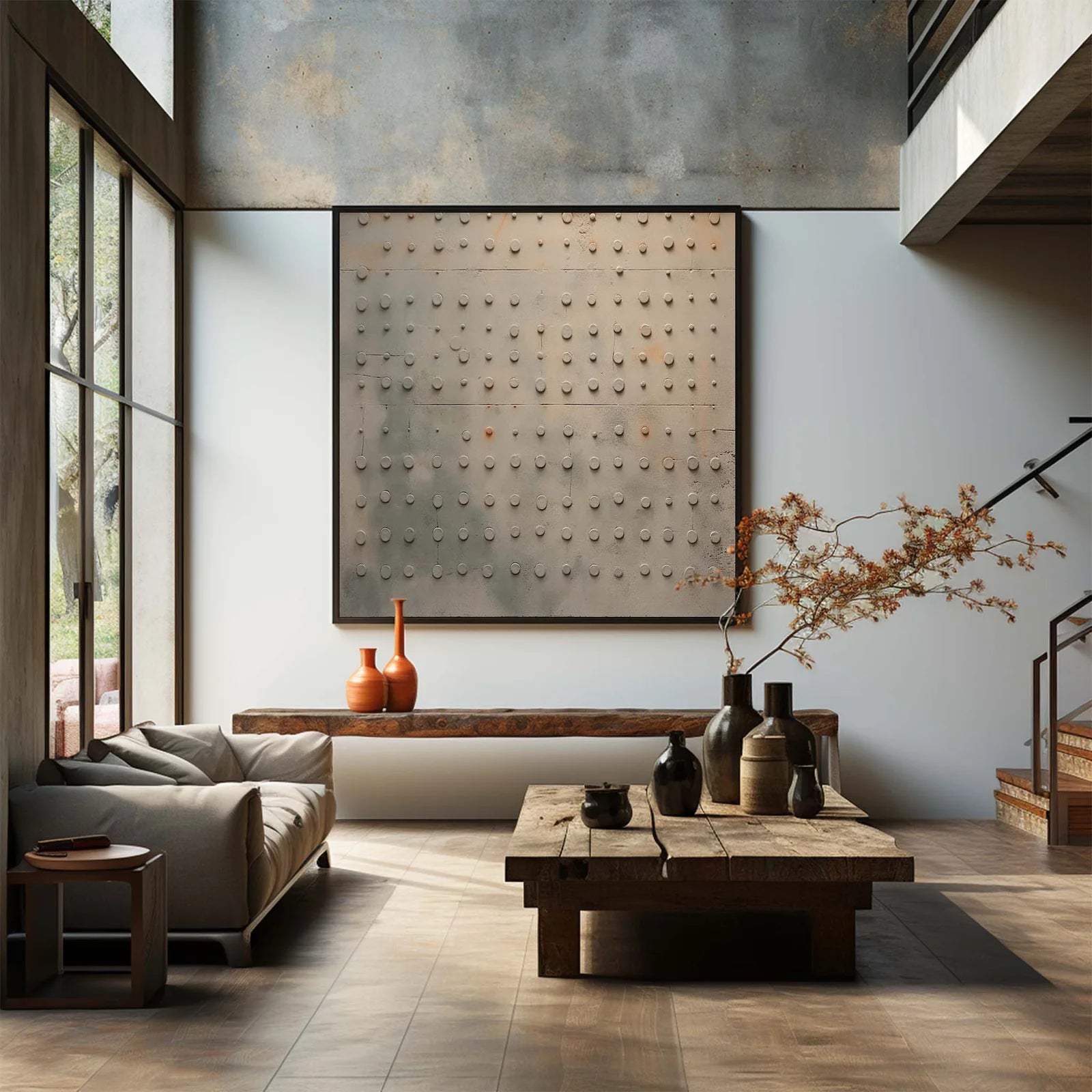 Wabi-Sabi Wall Art - Patina Grid