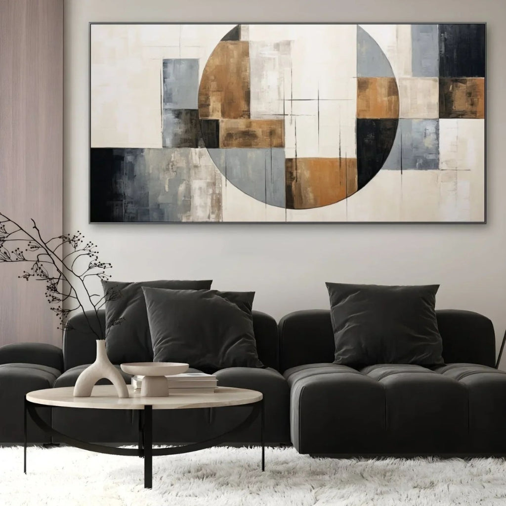 Modern Abstract Art - Sandstone Circle