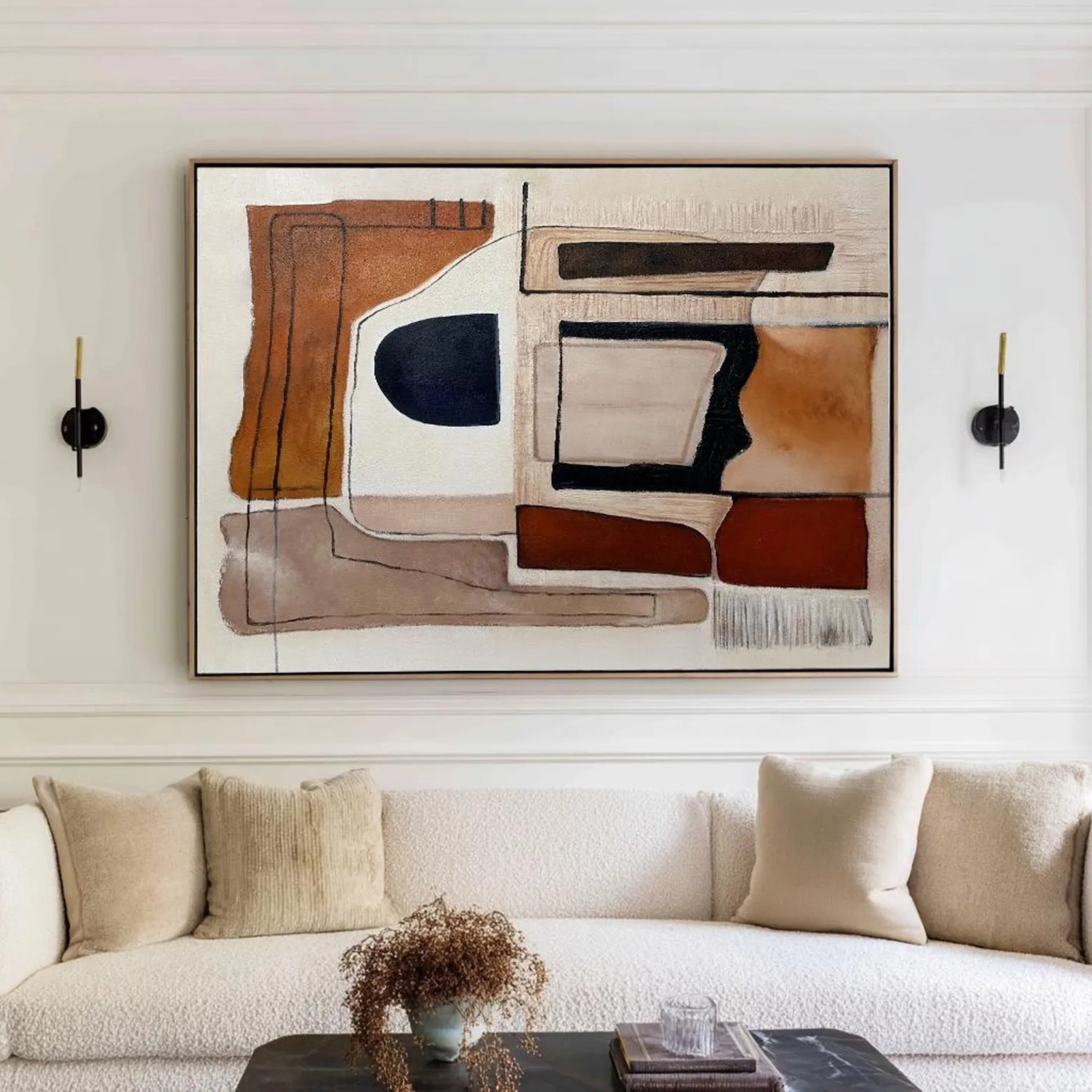 Contemporary Minimalist Art - Clay & Shadow