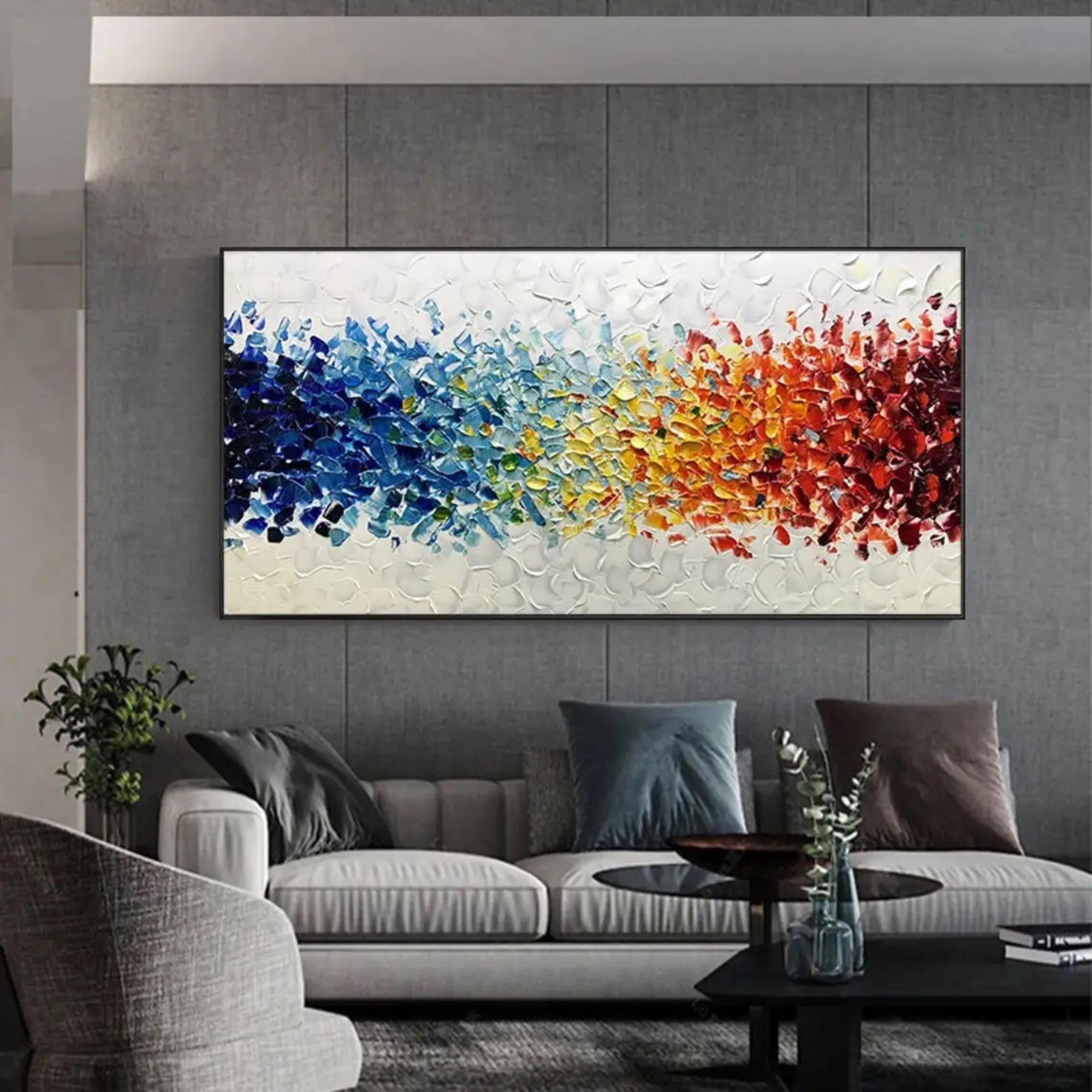 Impasto / Palette Knife Art - Cascade of Colour