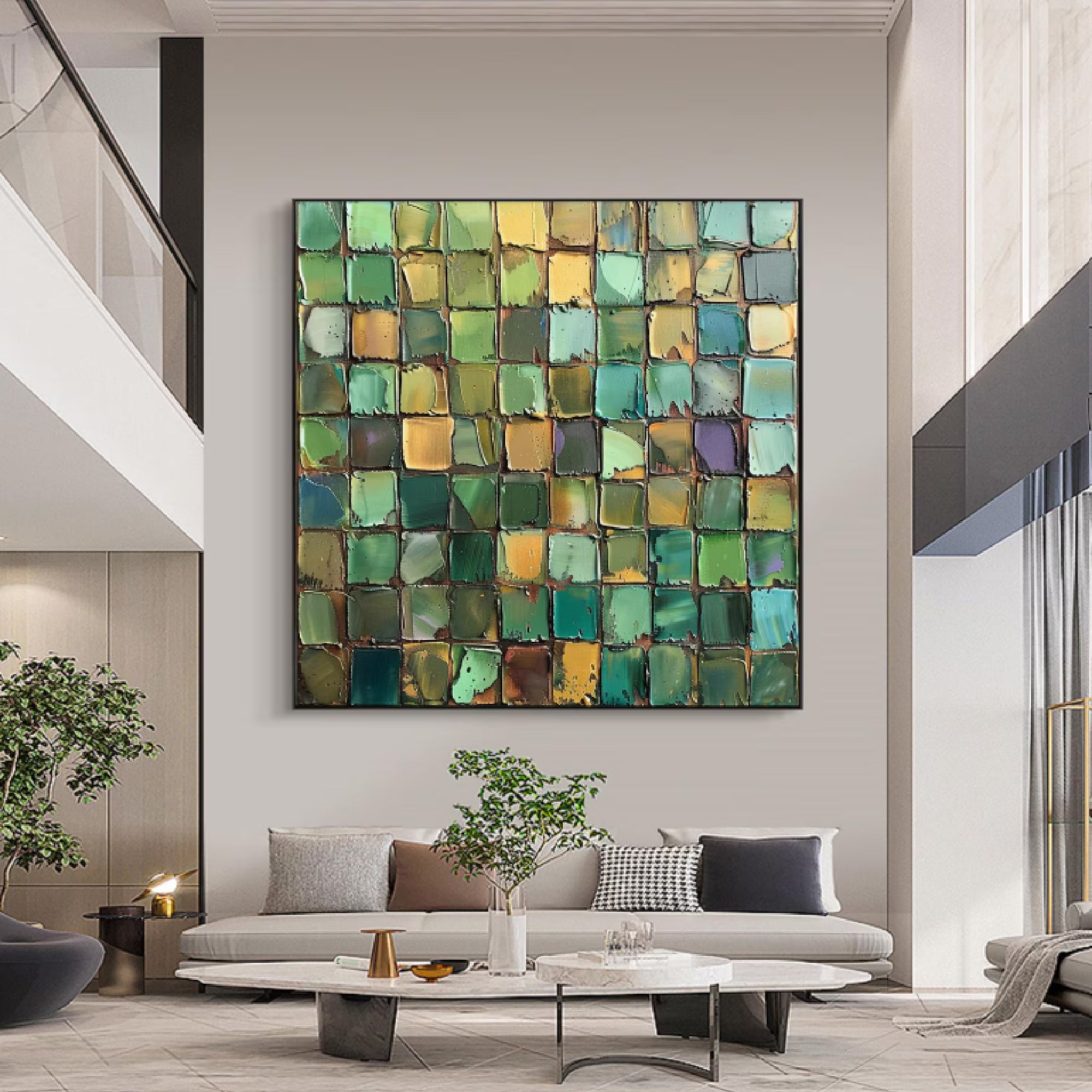Impasto & Palette Knife Art - Verdant Rhythm