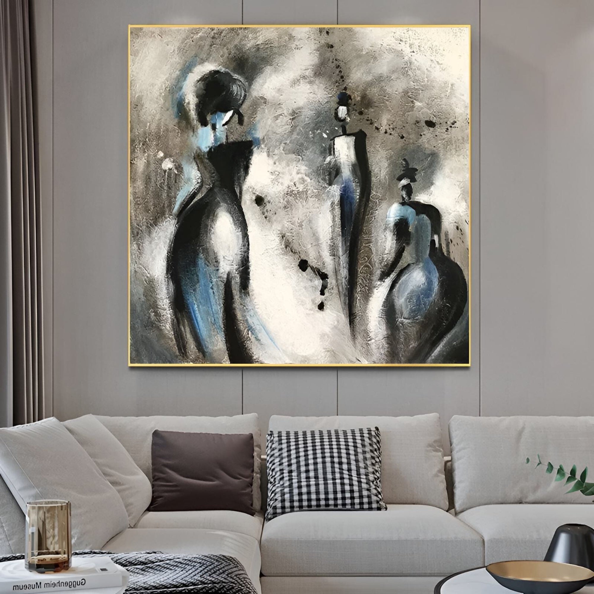 Elegant silhouette artwork, ideal for serene lounges or boho-inspired retreats