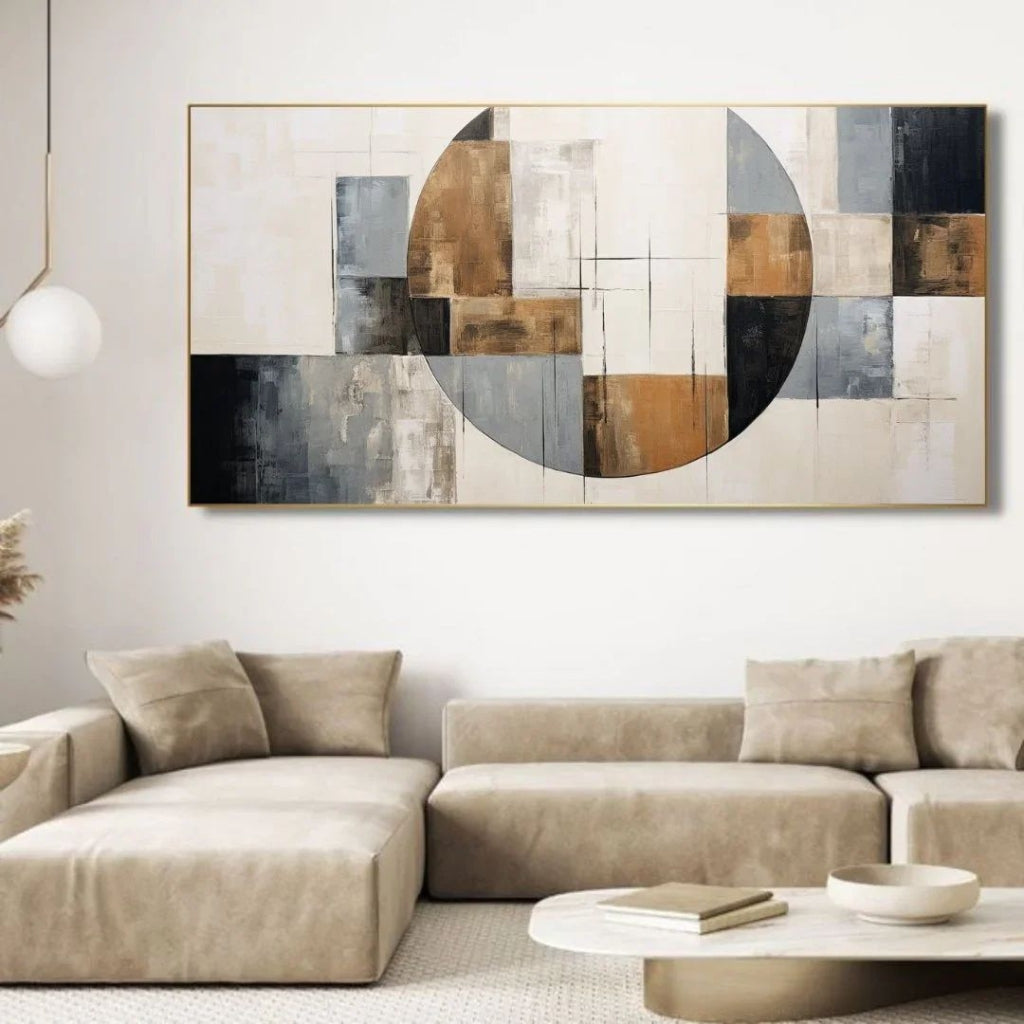 Modern Abstract Art - Sandstone Circle