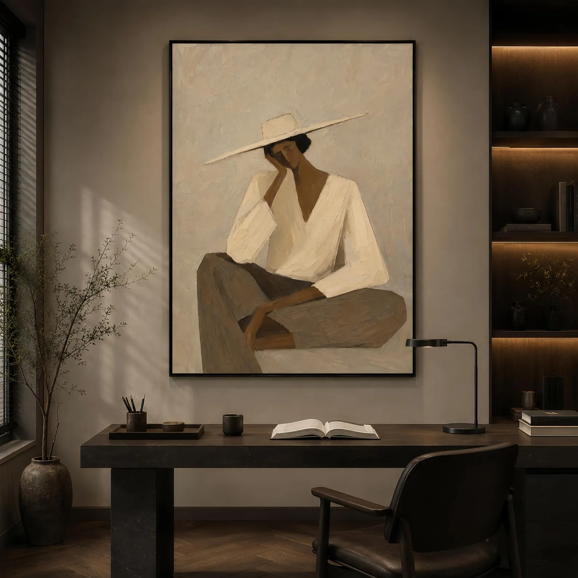 Wabi-Sabi Muurkunst - Het Gewicht van Beweging