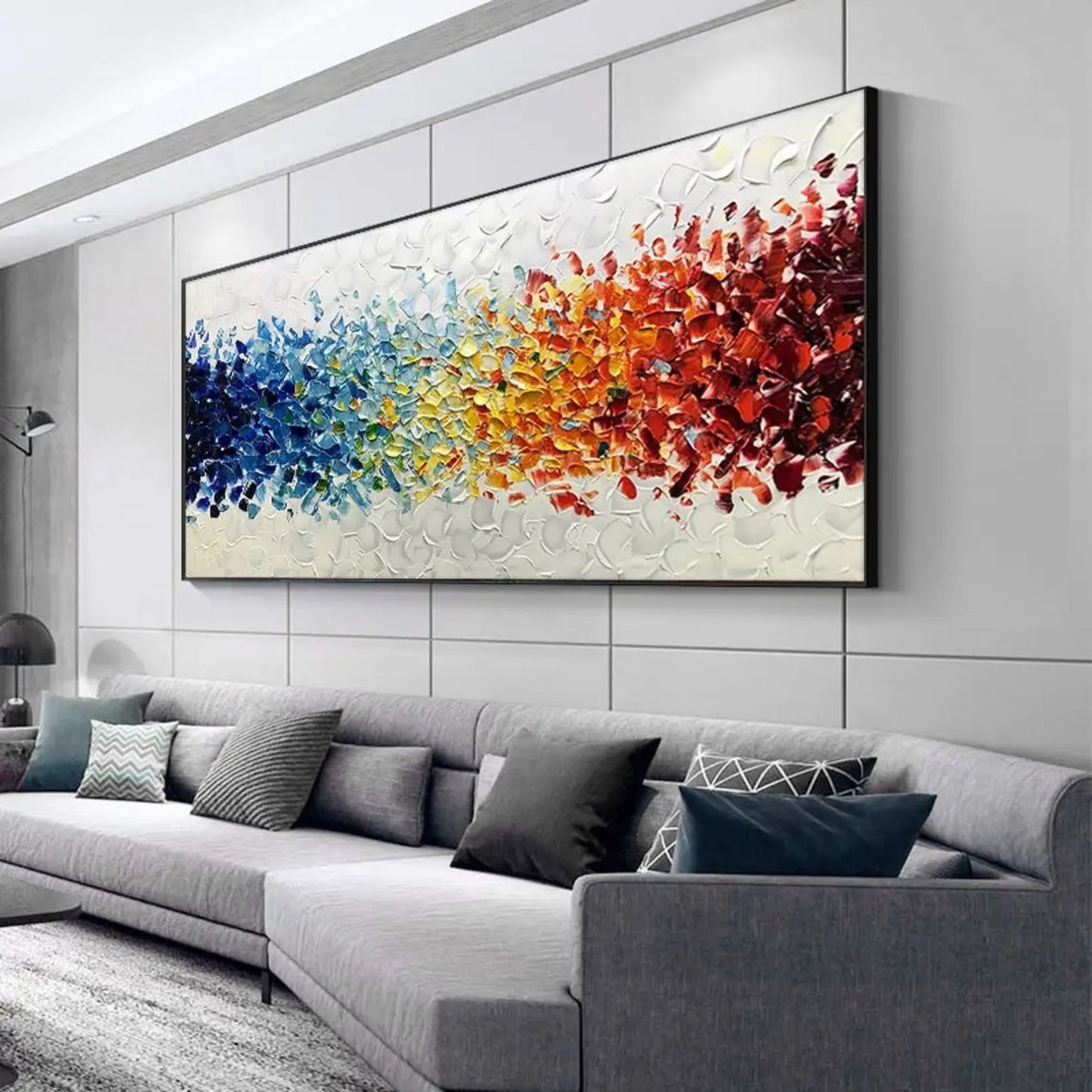 Impasto / Palette Knife Art - Cascade of Colour