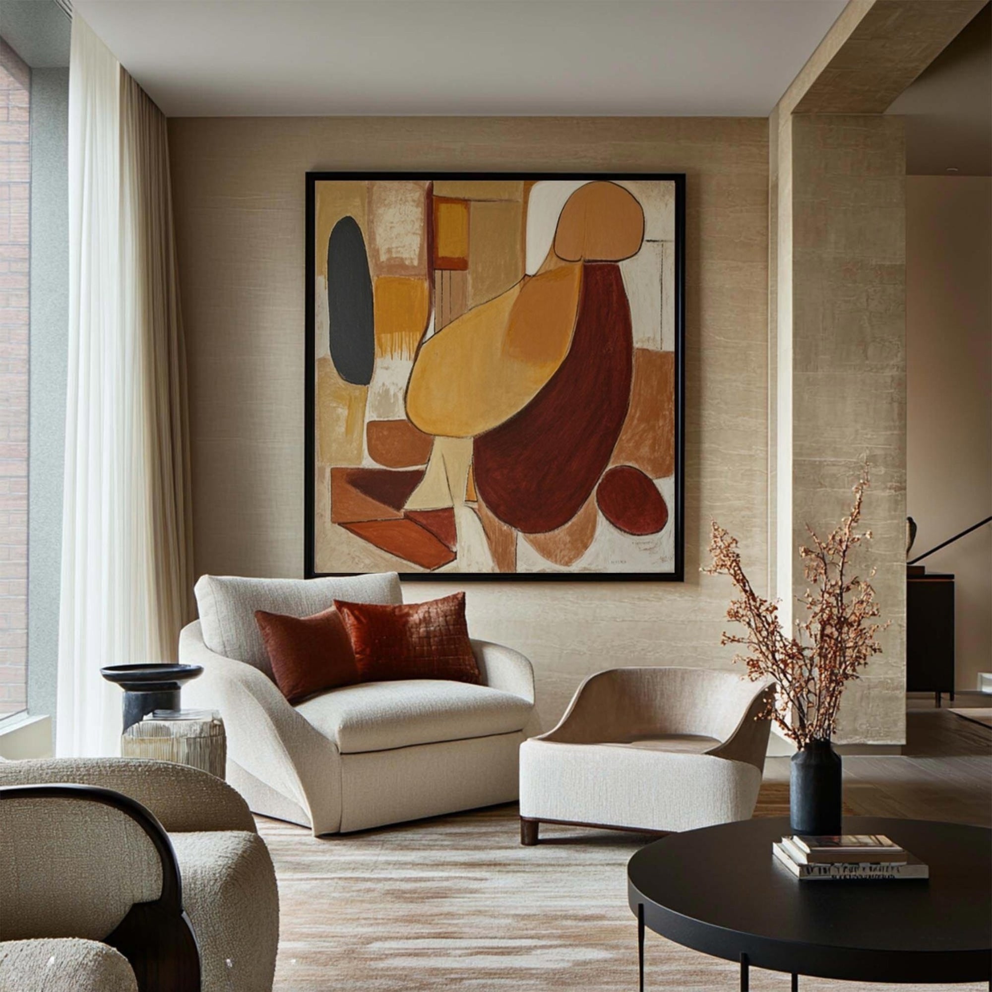 Modern Abstract Art - Terracotta Form