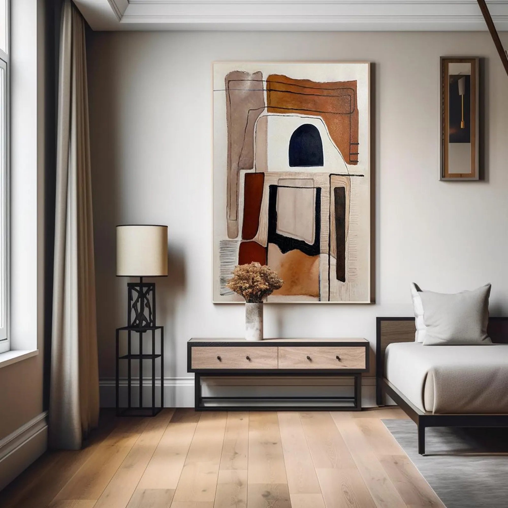 Contemporary Minimalist Art - Clay & Shadow