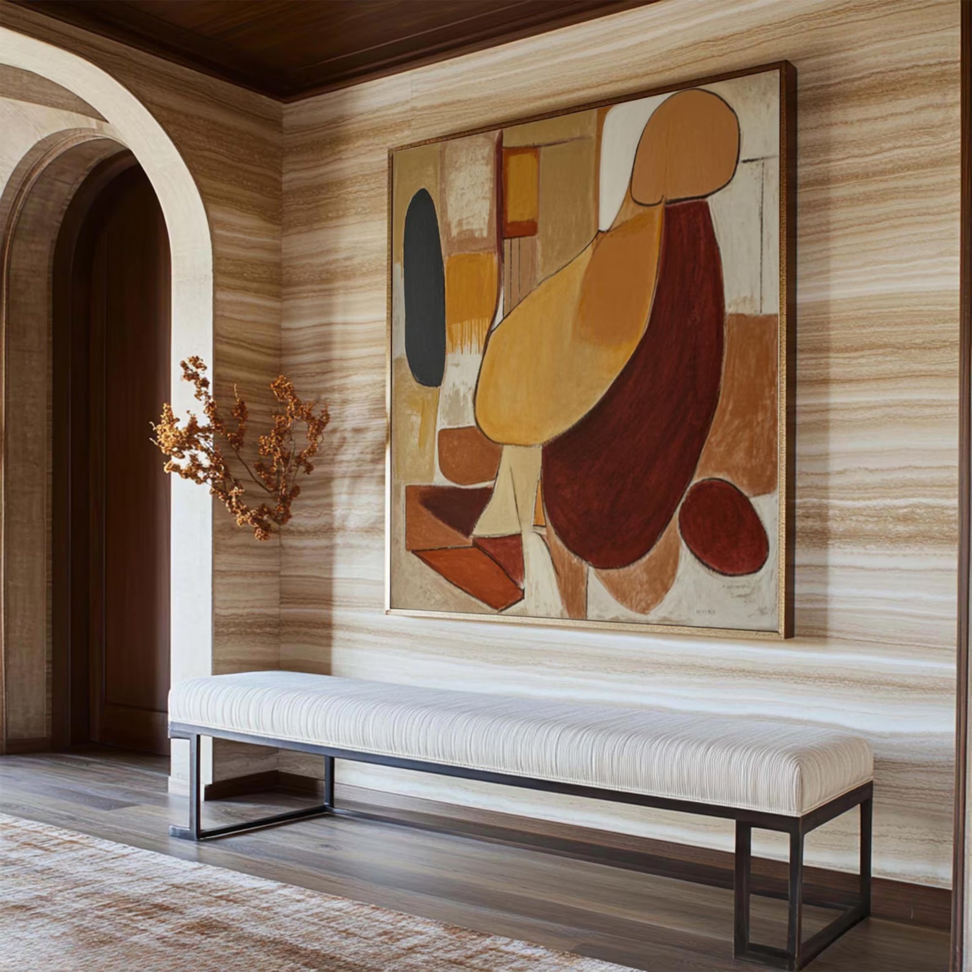 Modern Abstract Art - Terracotta Form