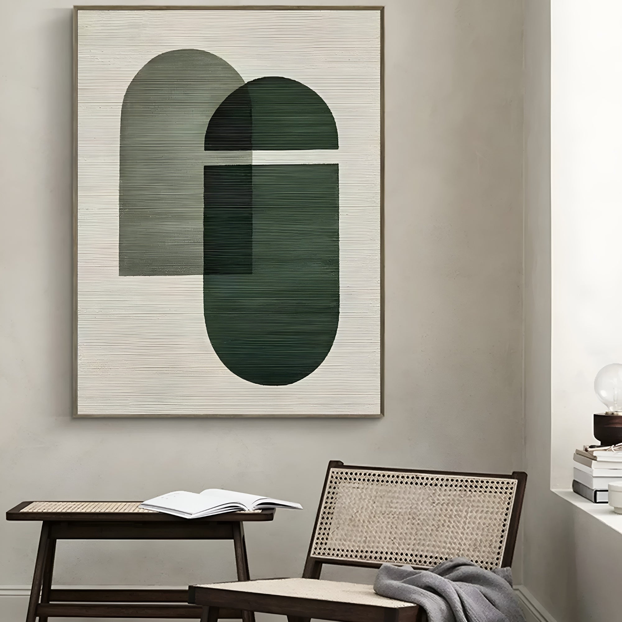 Luxury Hand-Painted Geometric Art on Canvas - Unique Wall Décor for Living Room & Office