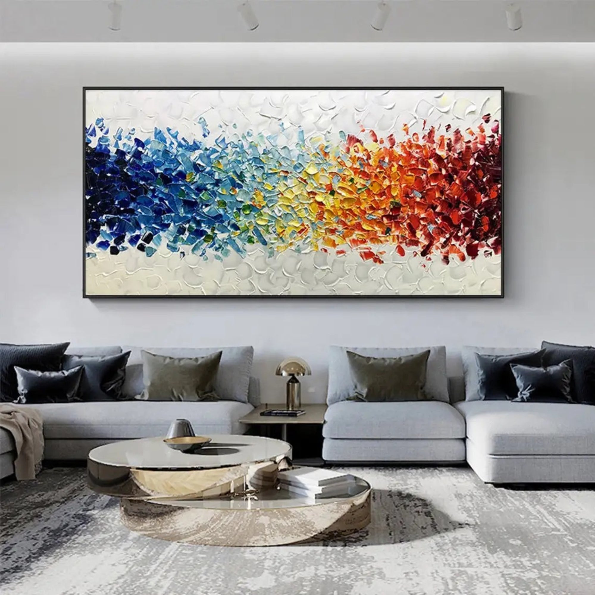 Impasto / Palette Knife Art - Cascade of Colour