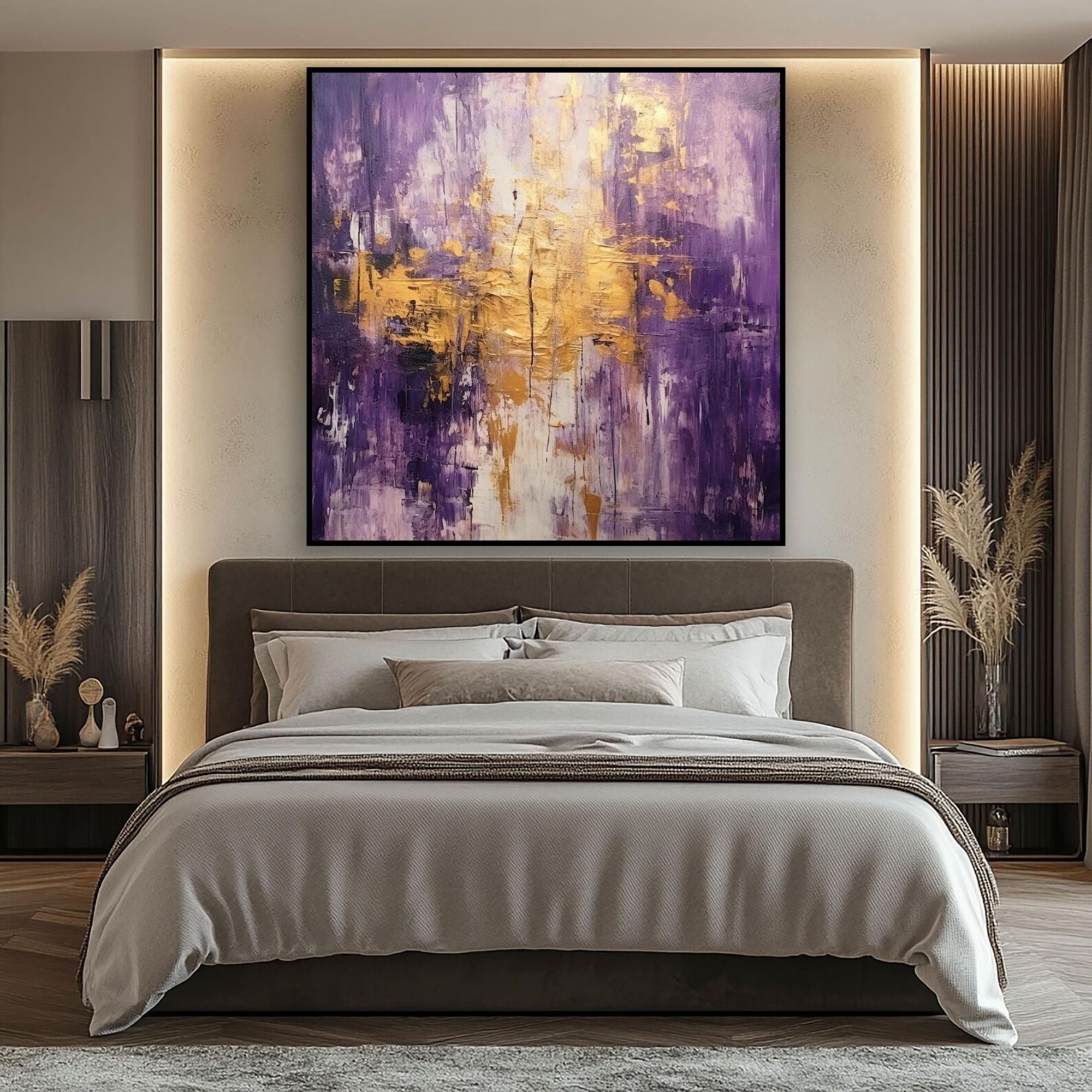 Contemporary Minimalist Art - Amethyst Light