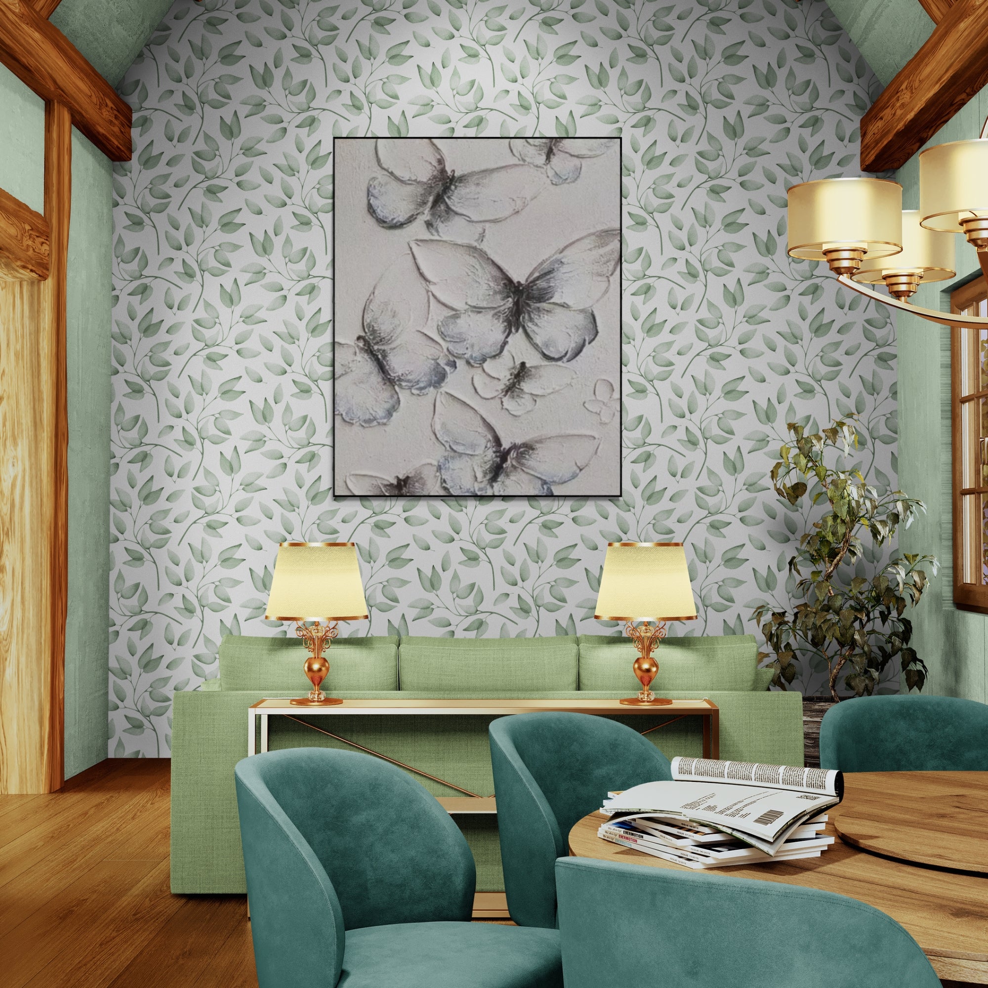 Plaster Art Texture Painting - Wings of Tranquility