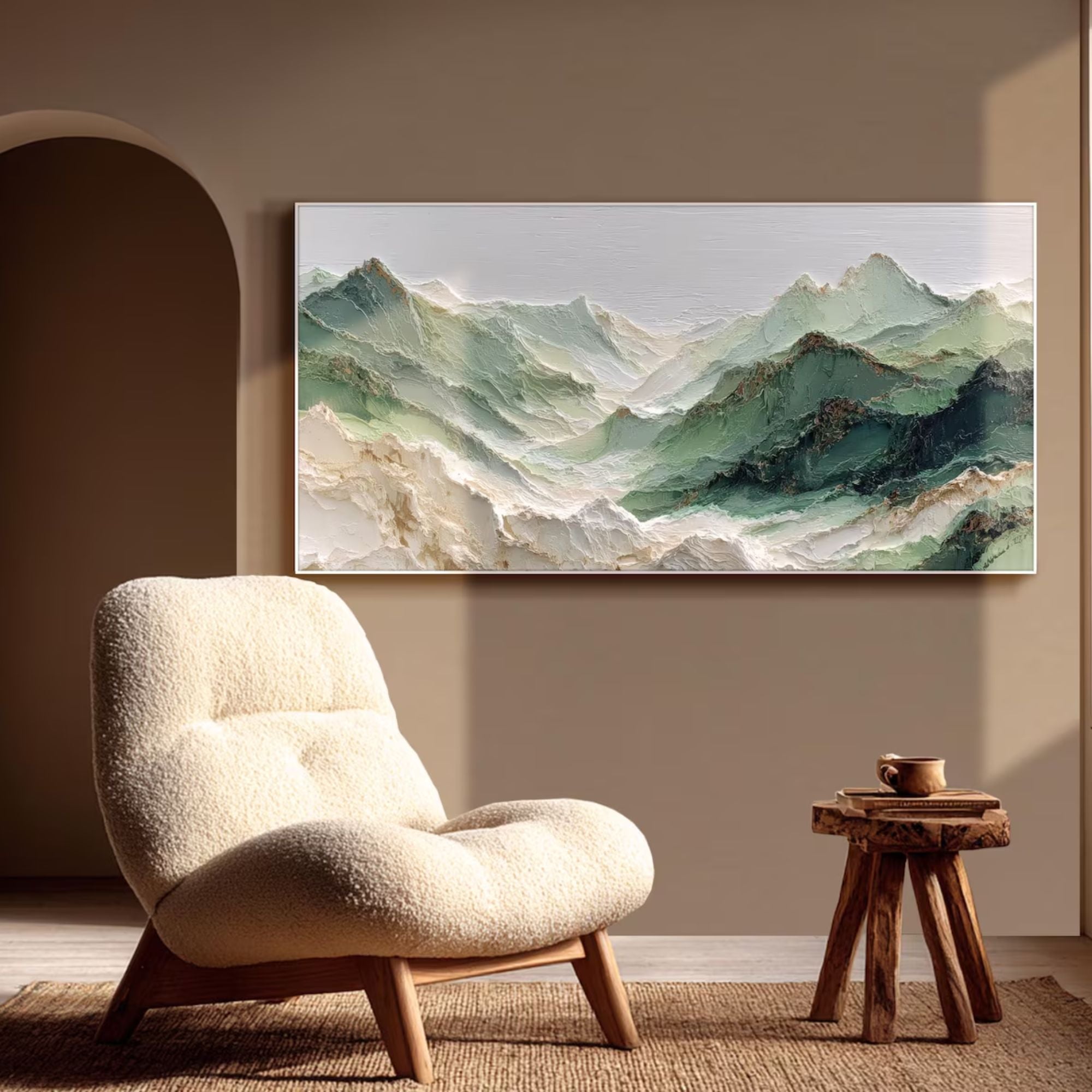 Plaster & Texture Art - Emerald Peaks