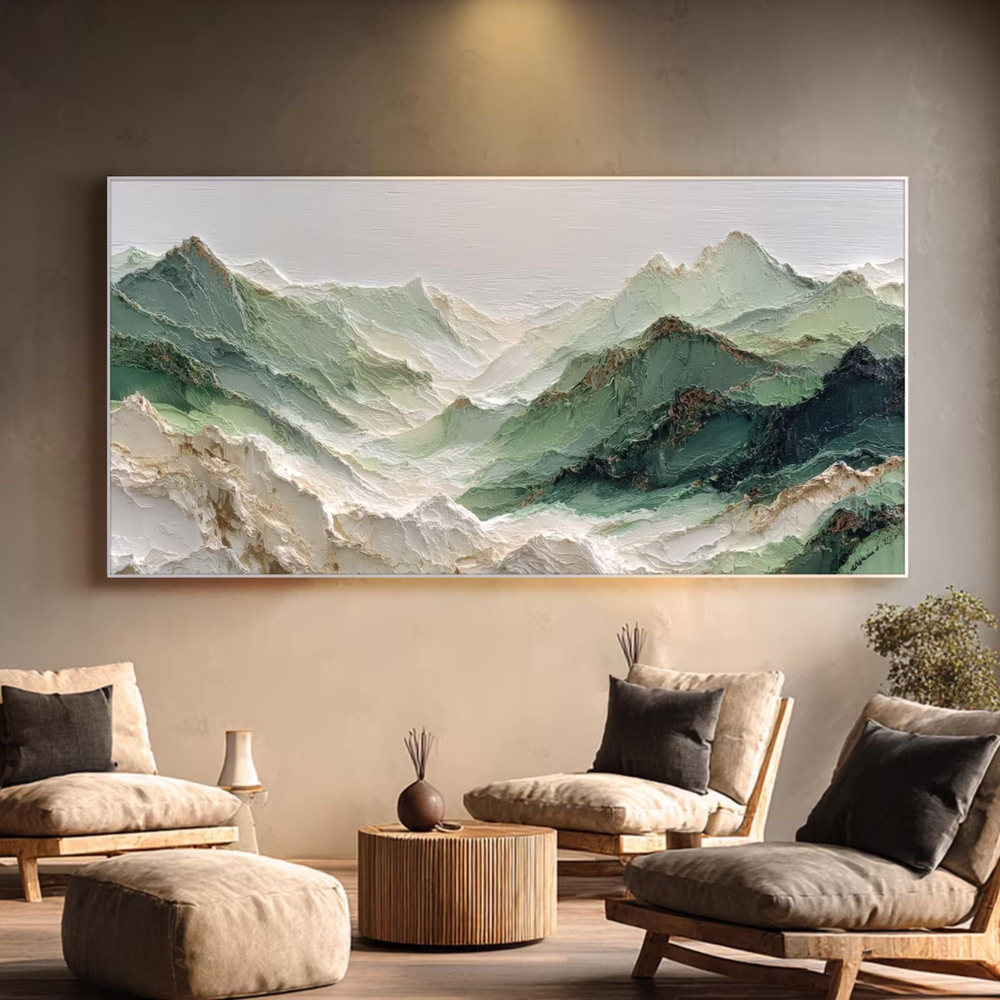 Gips- & Textuurkunst - Emerald Peaks