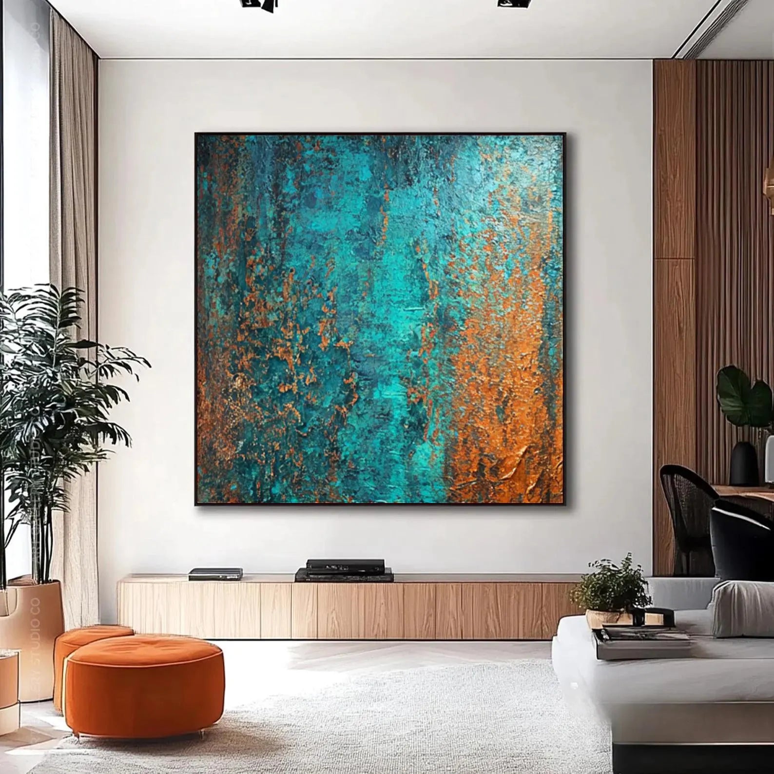 Contemporary Minimalist Art - Copper Patina