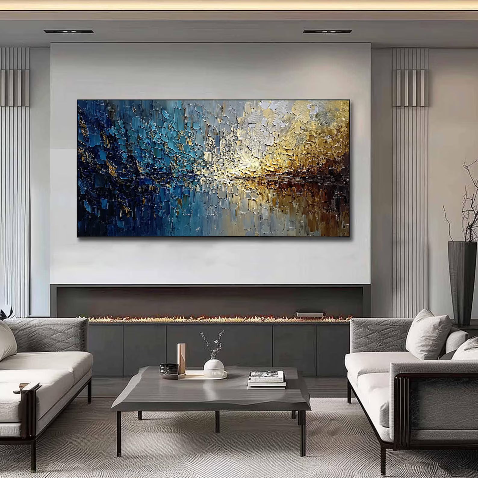 Plaster & Texture Art - Ocean of Gold