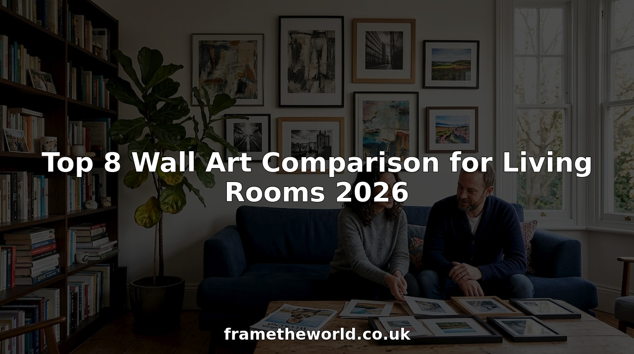 Living room wall art comparison scene