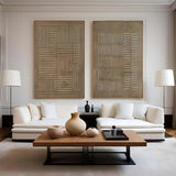 Wabi-Sabi Wall Art -  Woven Balance  - Set of 2