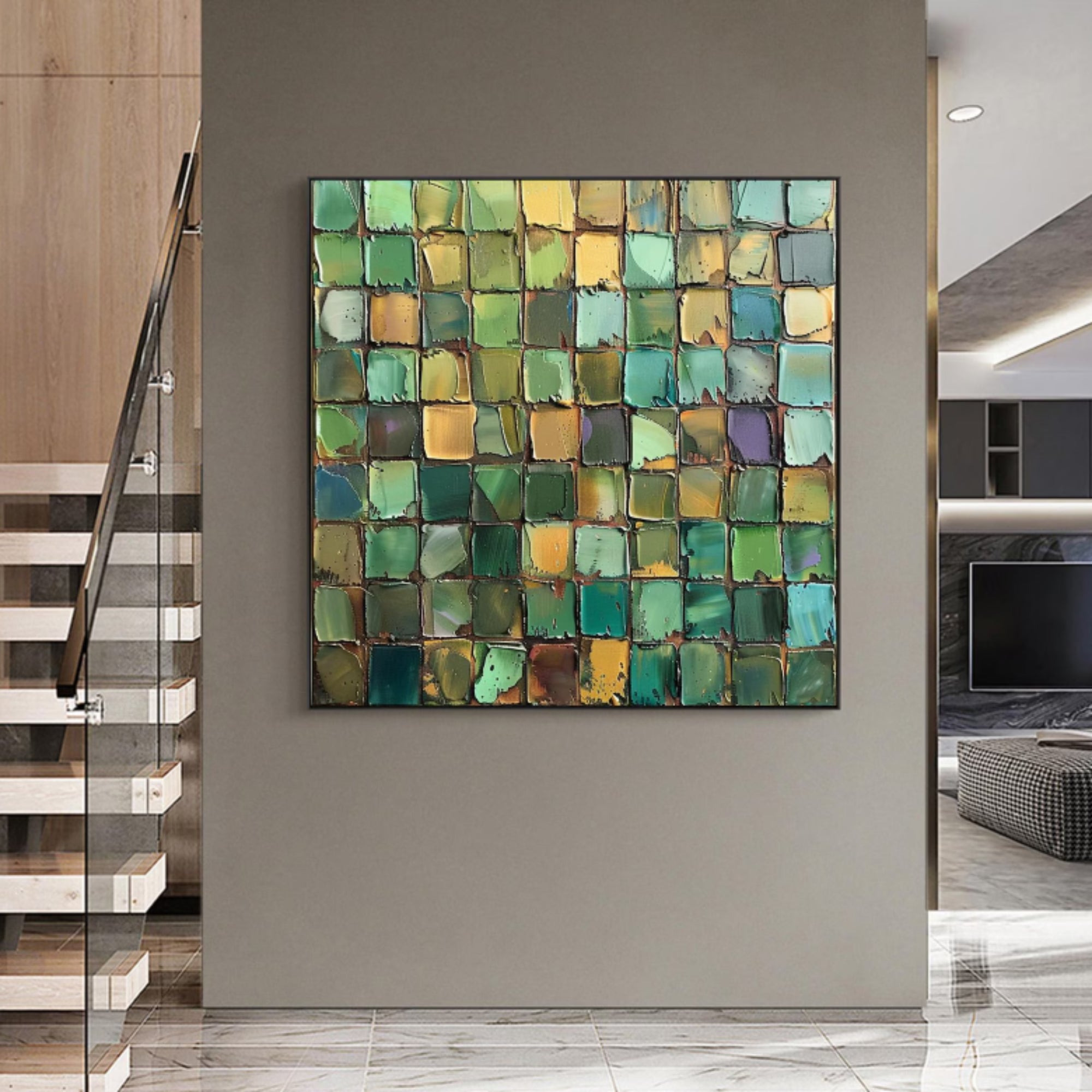 Impasto & Palette Knife Art - Verdant Rhythm