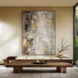 Minimalist abstract wall art in neutral tones, blending seamlessly with Scandinavian-inspired home decor and wooden furniture.