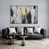 Earthy and muted handmade oil painting, a refined addition to home libraries, reception areas, or executive offices.