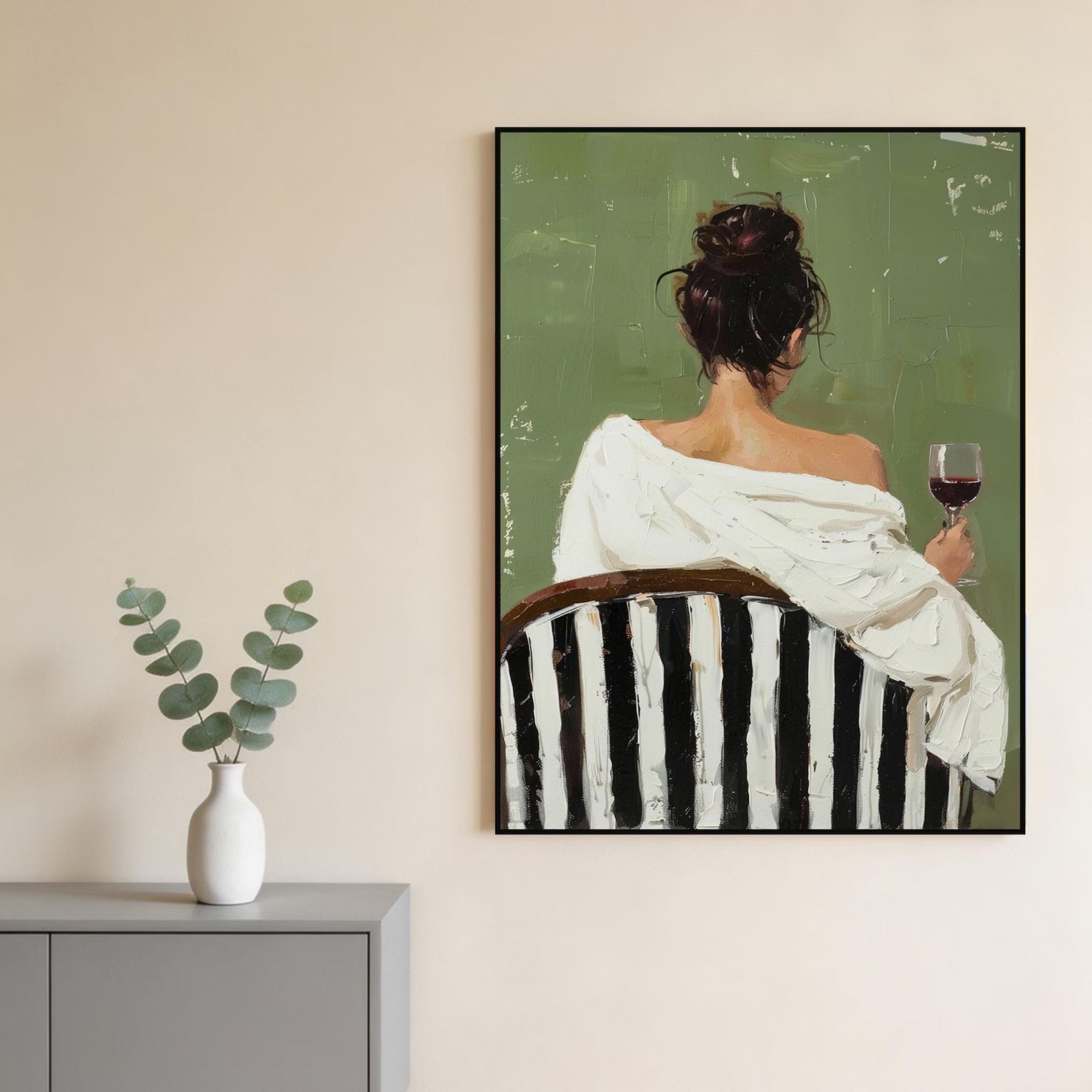 Wabi-Sabi Muurkunst - Het Gewicht van Beweging