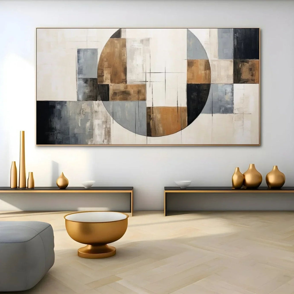 Modern Abstract Art - Sandstone Circle