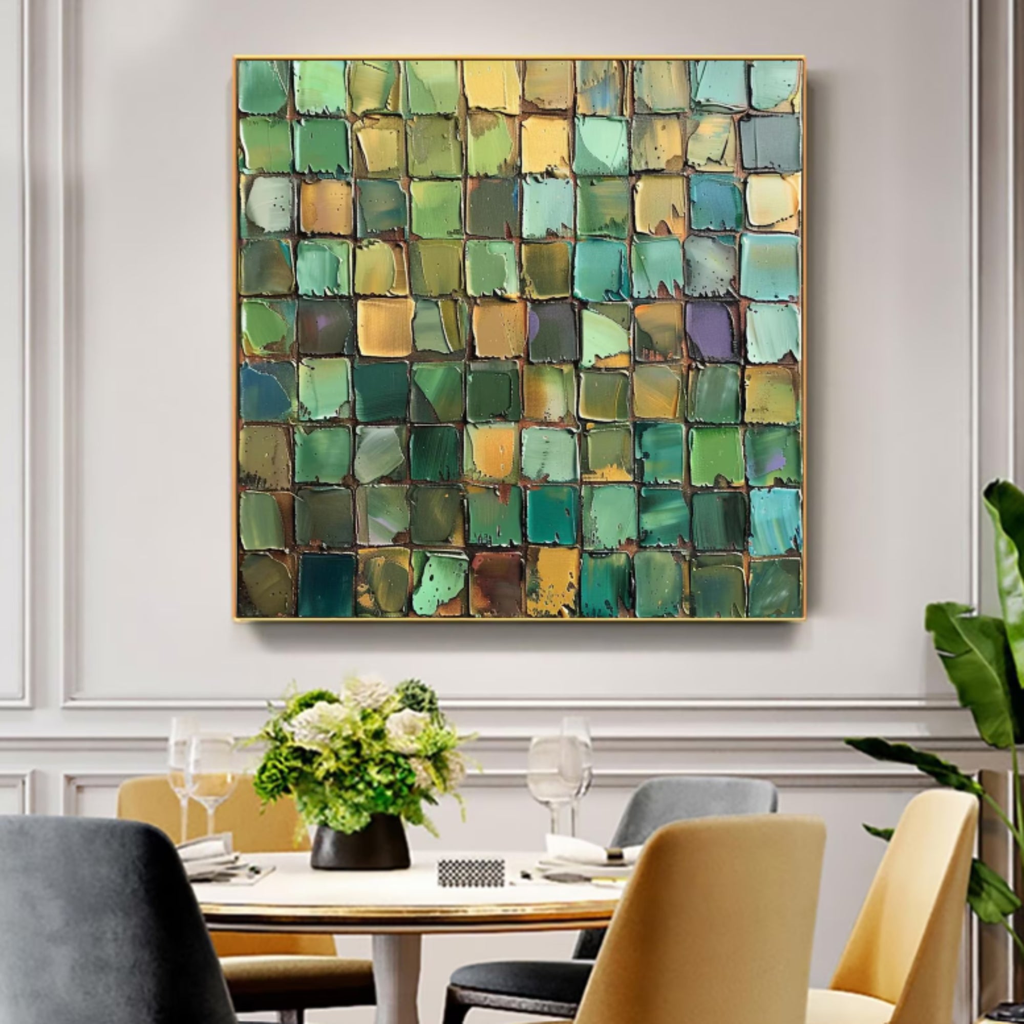 Impasto & Palette Knife Art - Verdant Rhythm