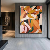 Bold abstract body shapes in oil, great for statement walls or vibrant minimalist homes