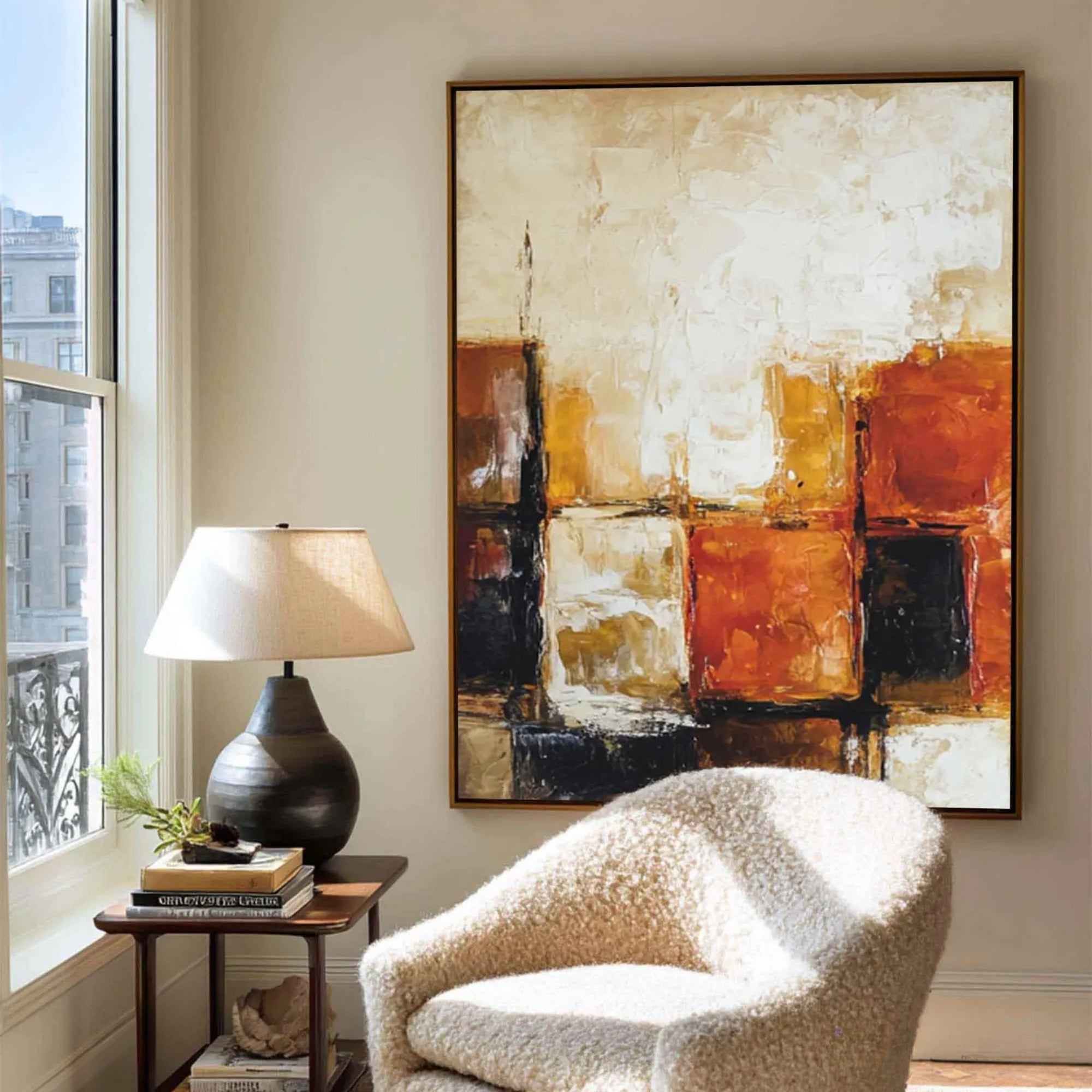 Impasto / Palette knife - Golden Rhythm