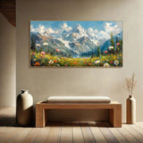 Vibrant floral valley wall art, ideal for nature-themed living rooms or country homes.