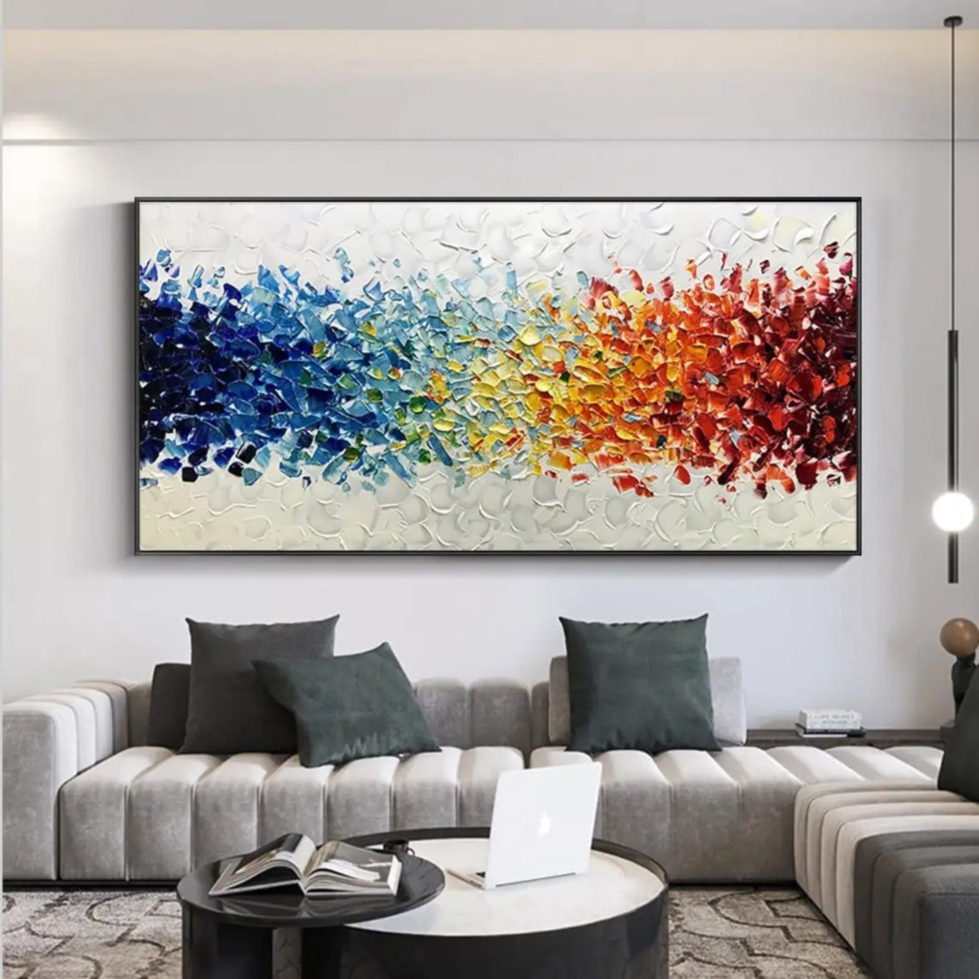 Impasto / Palette Knife Art - Cascade of Colour