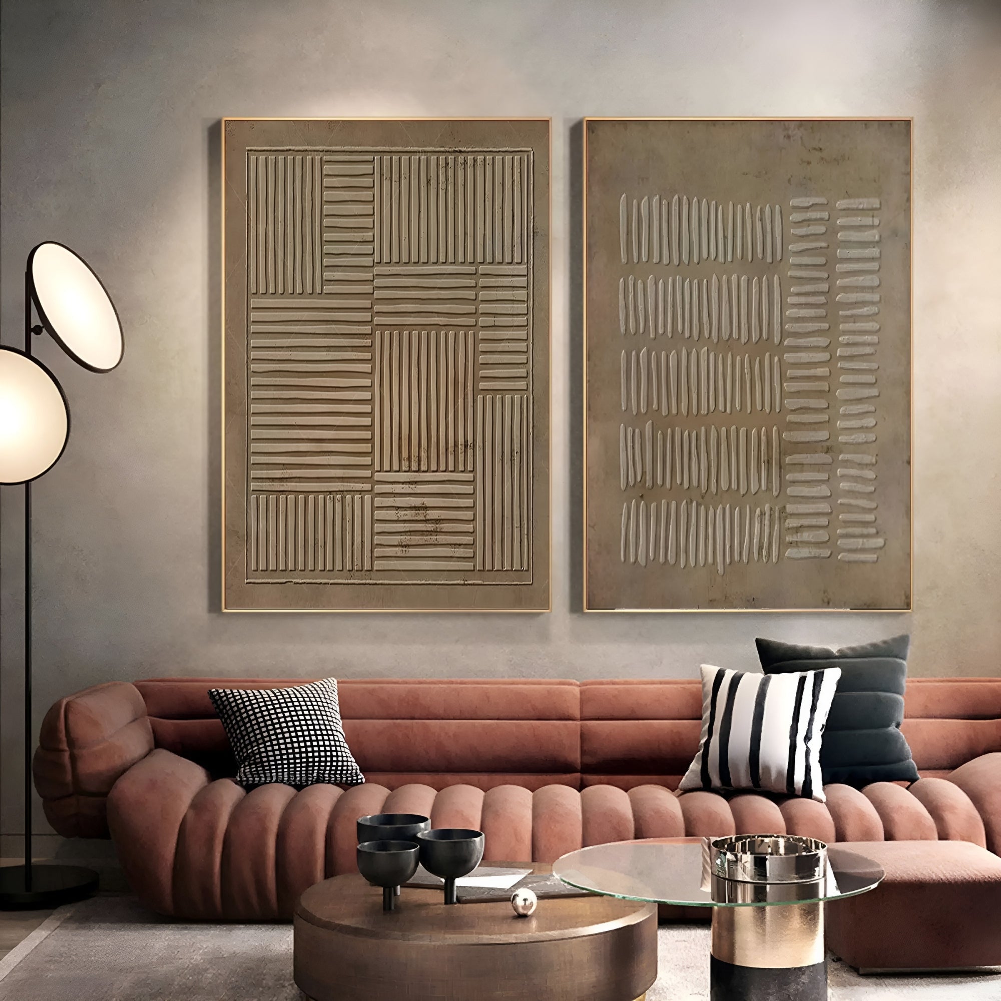 Wabi-Sabi Wall Art -  Woven Balance  - Set of 2