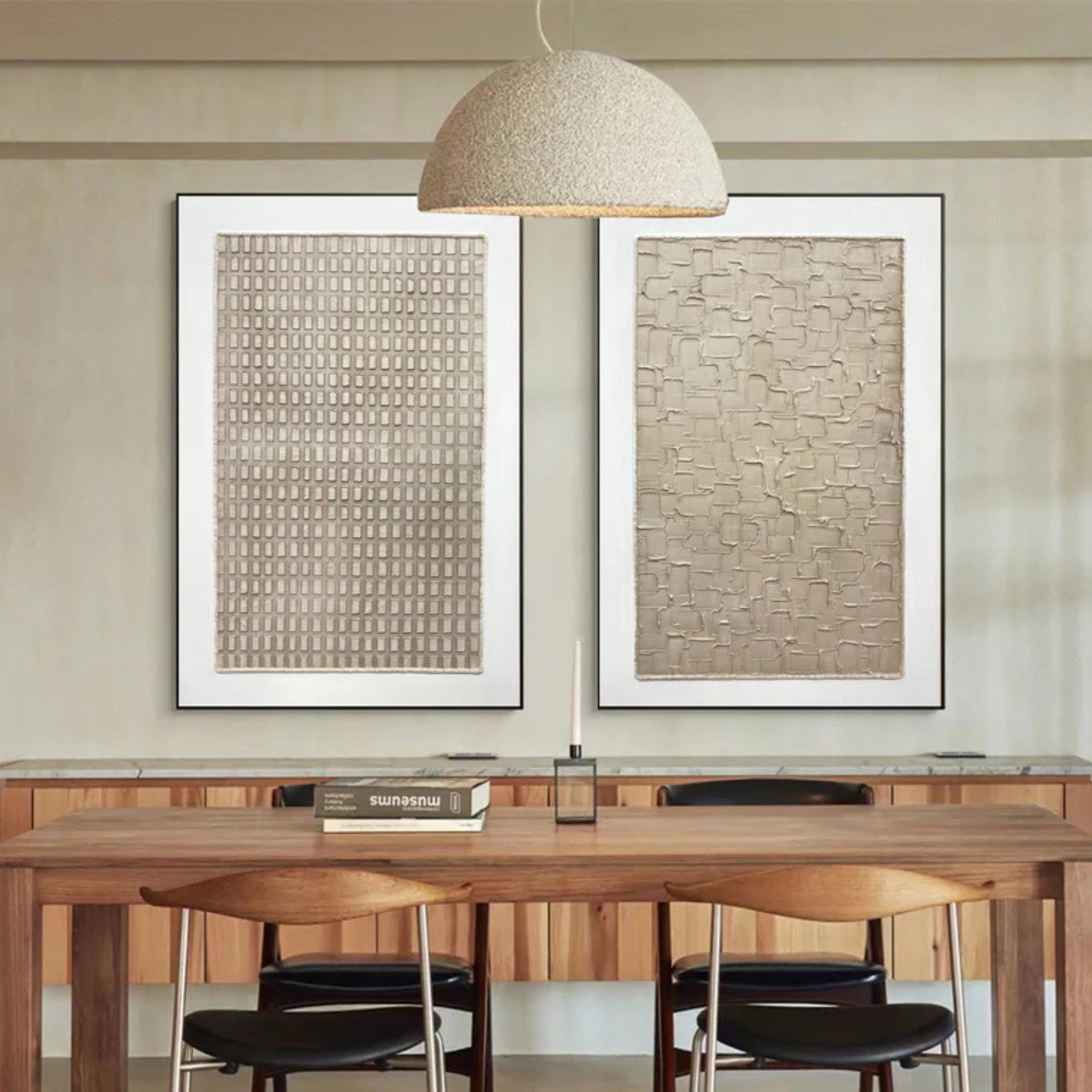 Wabi-Sabi Wall Art - Sandstone Echo - Set of 2