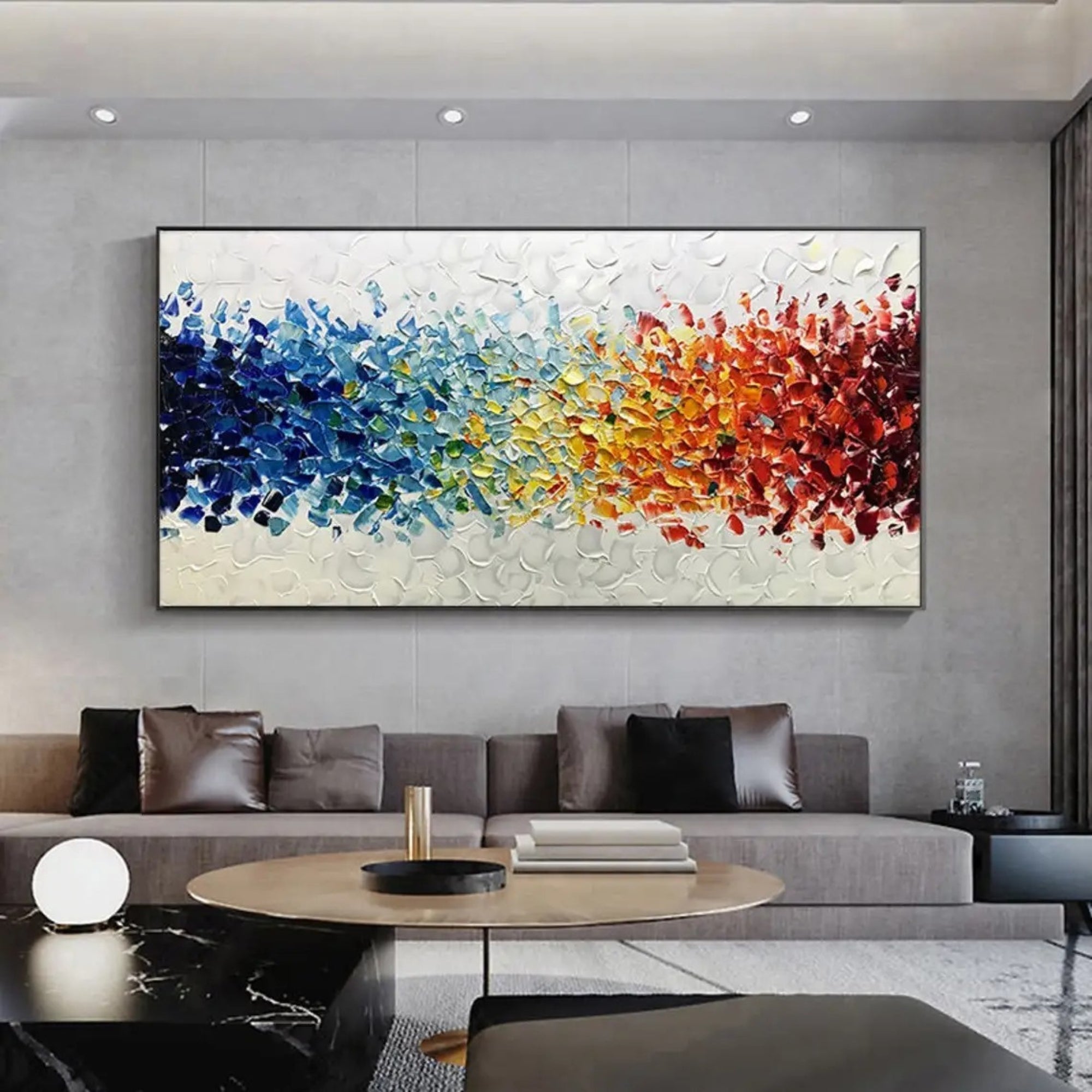 Impasto / Palette Knife Art - Cascade of Colour