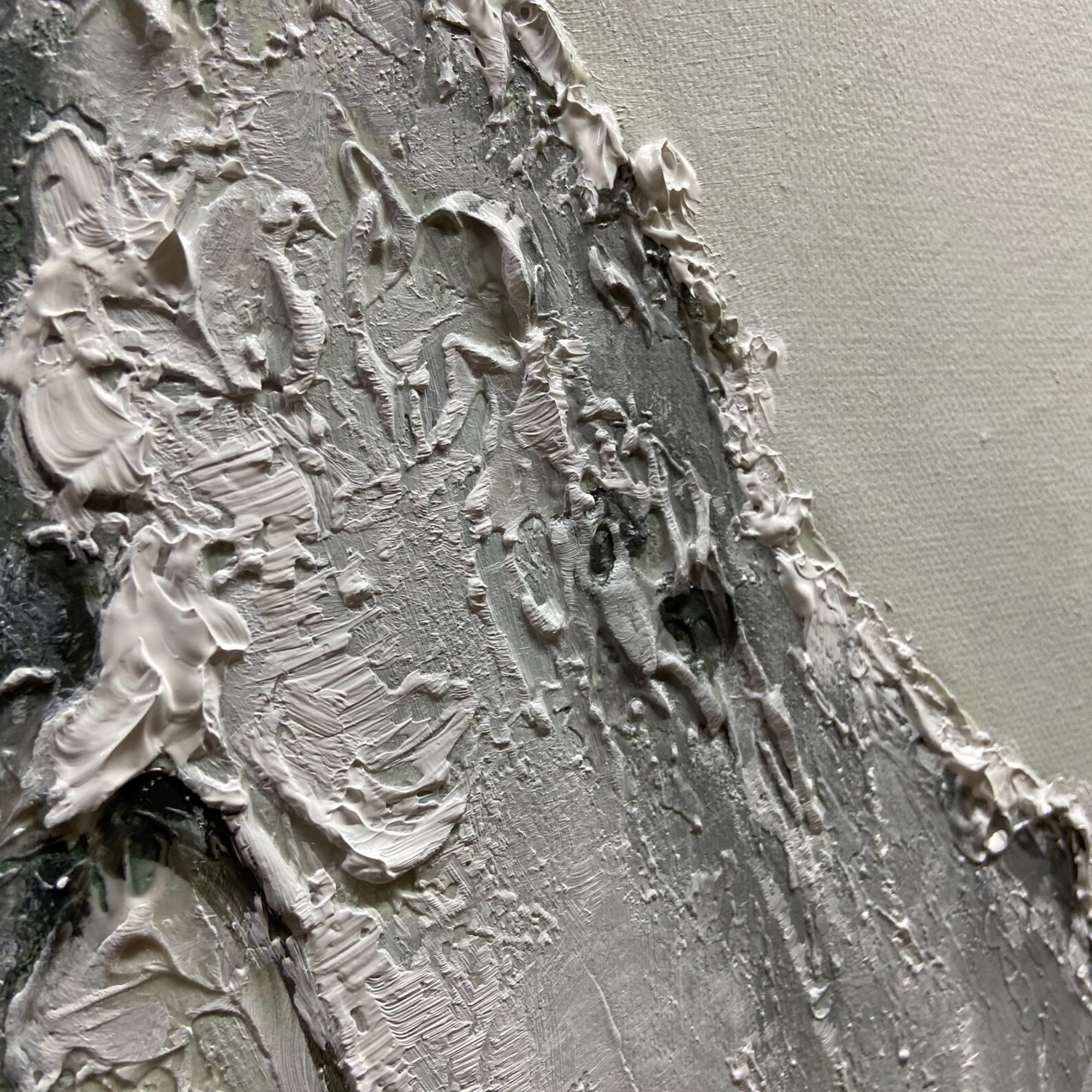 Impasto / Palette Knife Art - Wanderers of the White