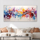 Modern abstract canvas with dynamic flow – Featuring a fluid, sweeping composition across a white background, this painting enhances any bedroom, hallway, or lounge with its playful and uplifting character.