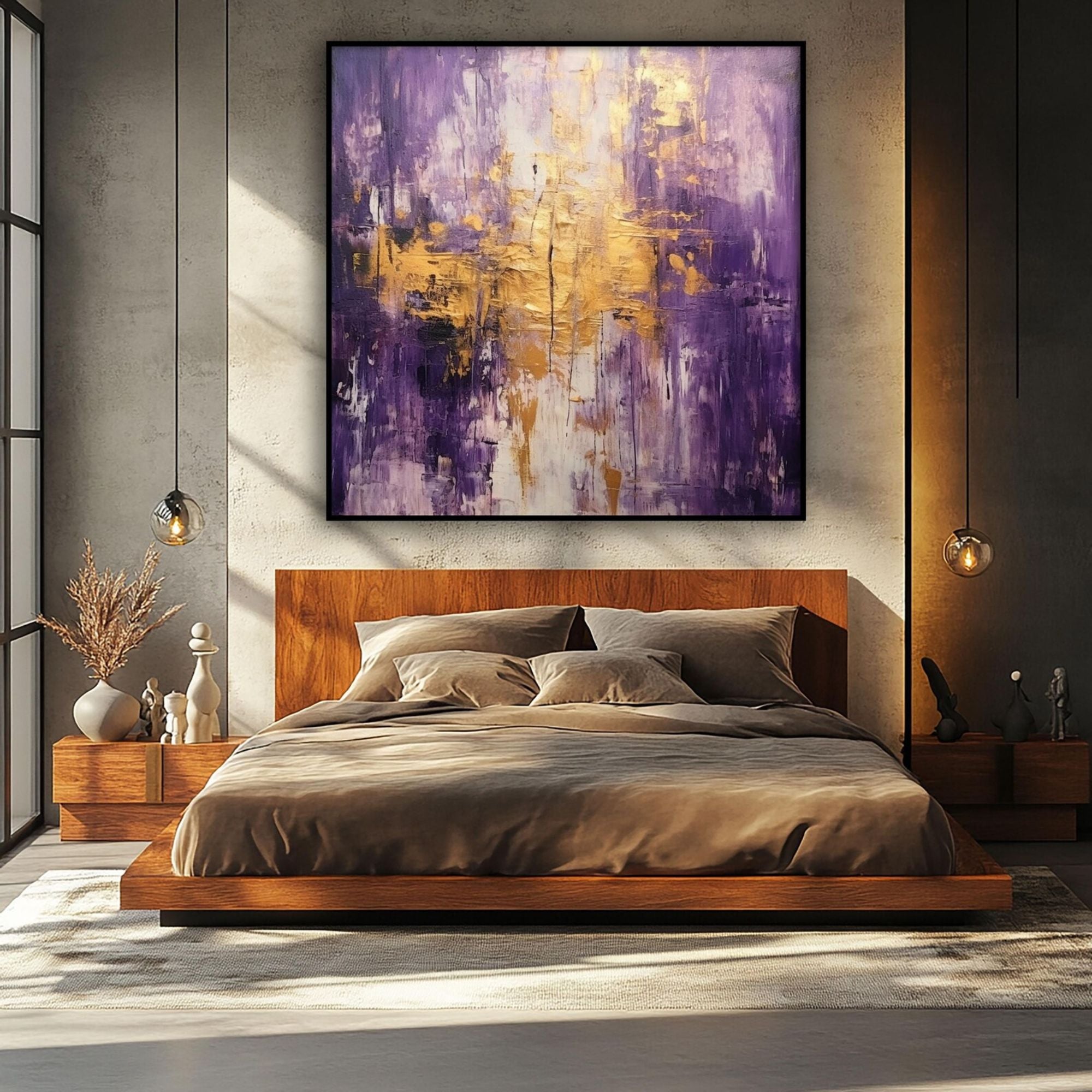 Contemporary Minimalist Art - Amethyst Light