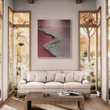 A stunning handmade oil piece that brings color and calm to contemporary or minimalist spaces.