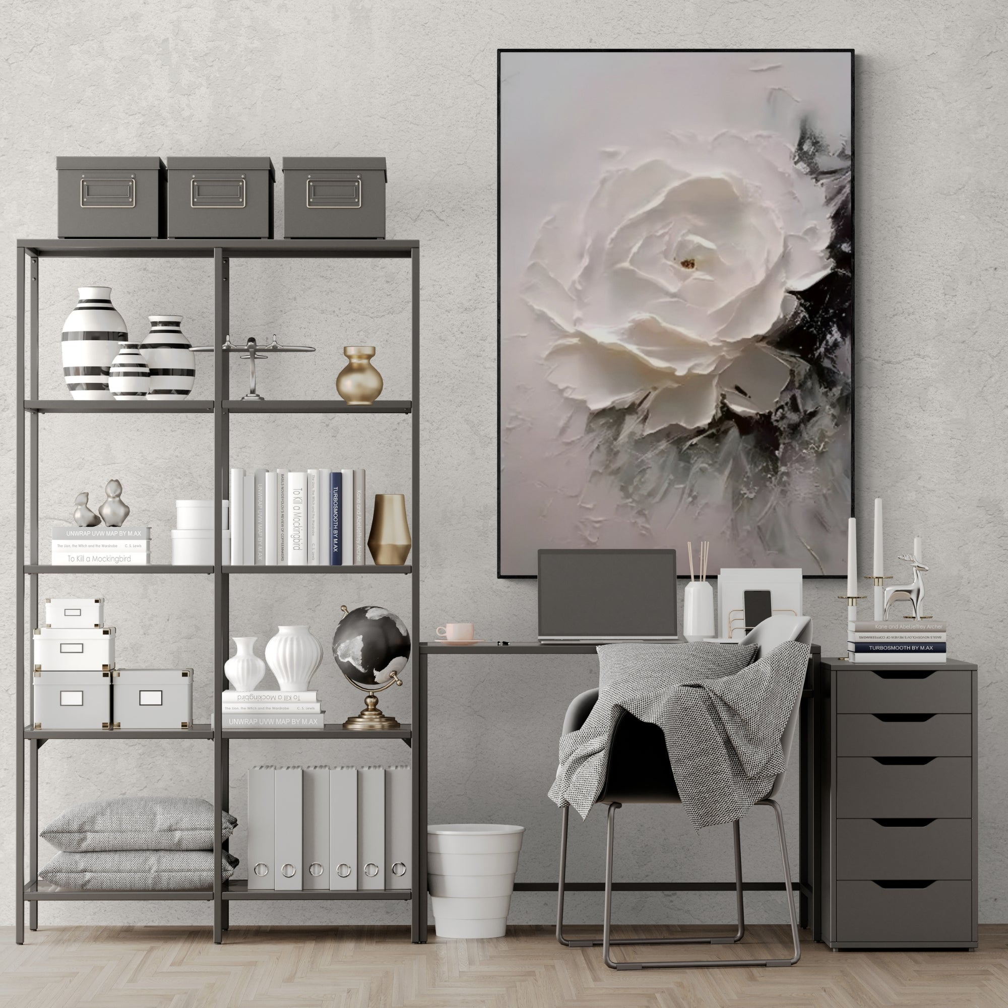 Plaster & Texture Art - Ivory Grace