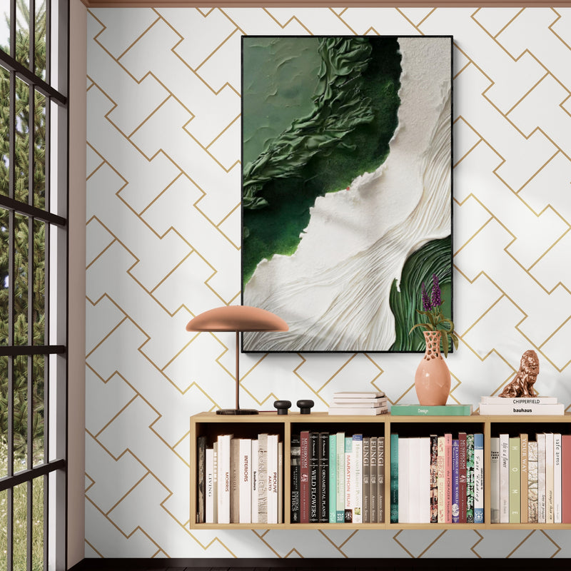 Plaster Art Texture Painting - Layers of Serenity