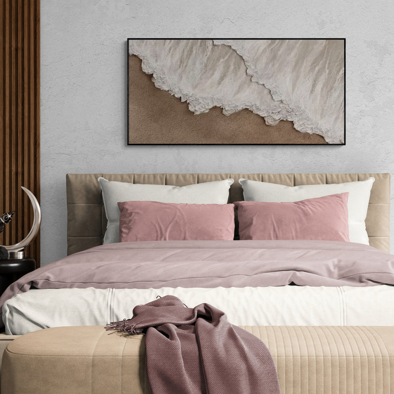 Plaster Art Texture Painting - Sands And Waves