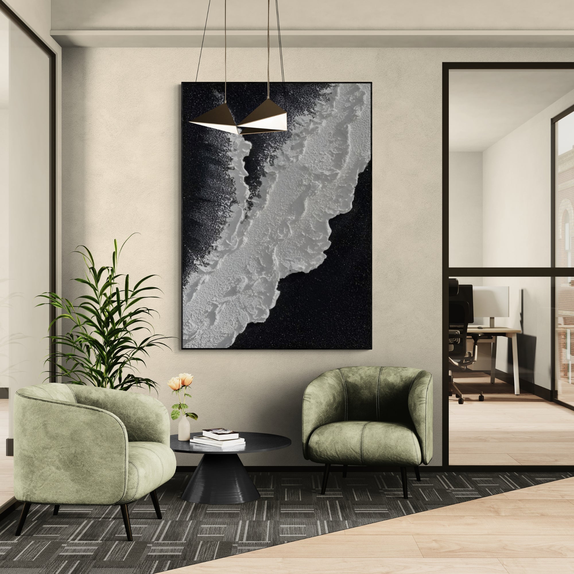Plaster & Texture Art - Eclipsed Shores