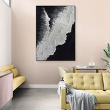 Plaster Art Texture Painting - Eclipsed Shores