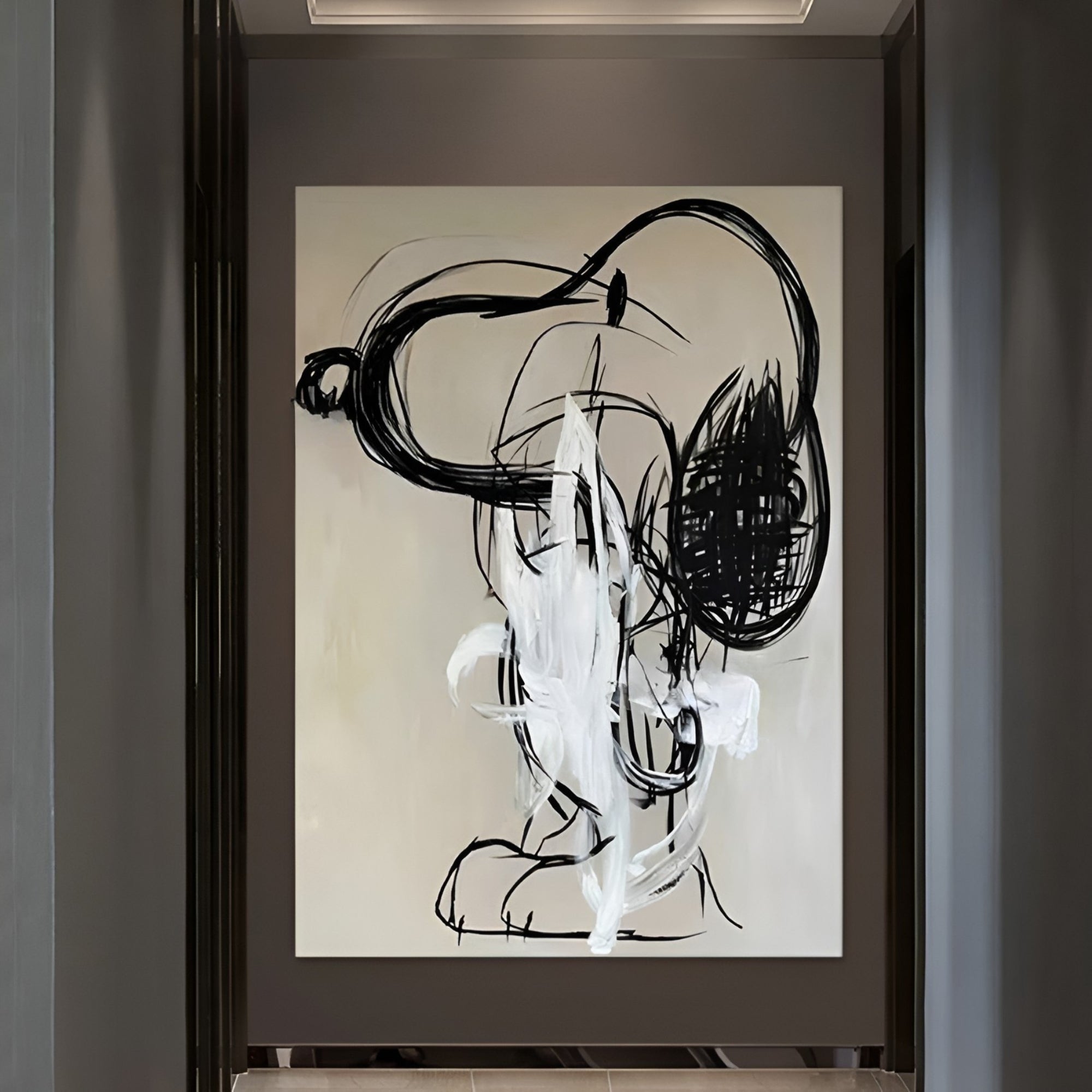 Dynamic handmade oil painting with sweeping strokes, fitting for modern kitchens, hallways, or art-inspired workspaces.