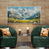 Tranquil handmade alpine artwork, great for meditation rooms or reading nooks.