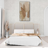 Nature-inspired leaf artwork, handmade and perfect above a dresser or in a rustic-modern guest room.