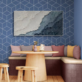 Textured neutral-toned handmade art great for creating a peaceful mood in contemporary homes.