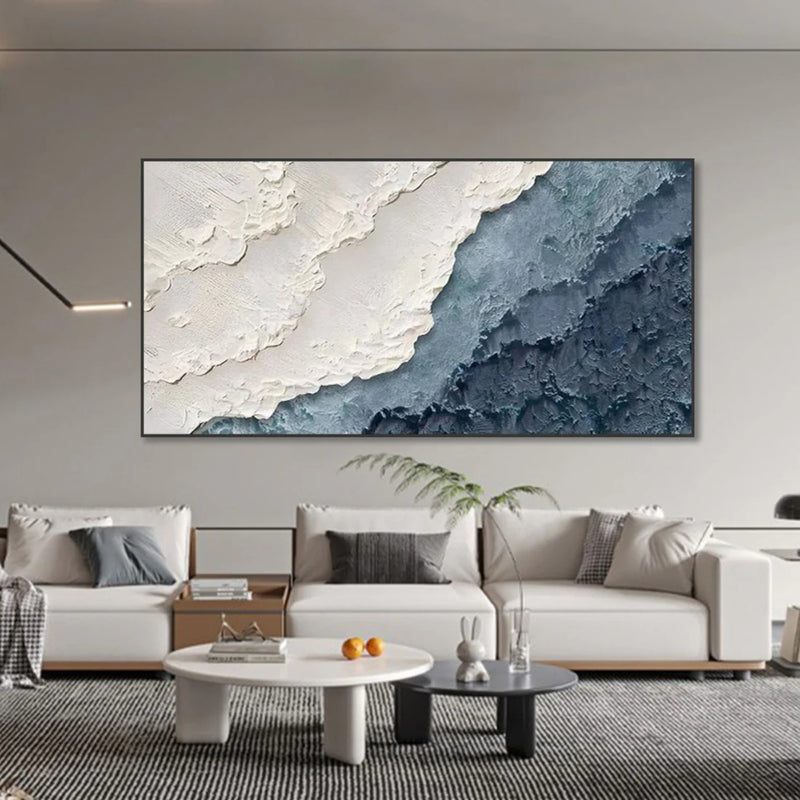 Serene handmade wall art ideal for cozy breakfast nooks or reading corners with natural tones.