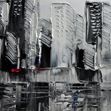 Modern couple-in-city canvas art, perfect handmade piece for hallways, reading corners, or gallery walls